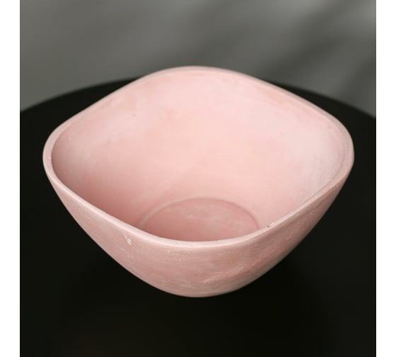 Квадратное кашпо из гипса СИМАЛЕНД Классика розовое, 20x8.5 см 5161866