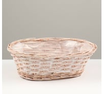 Плетёное кашпо СИМАЛЕНД 30x20x9.5 см, оранжевое 7530573