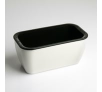 Прямоугольное кашпо СИМАЛЕНД Глянец 18.5x10x8 см, черно-белое 4711296