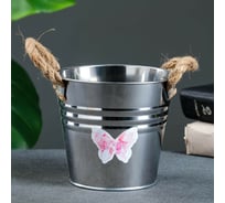 Кашпо-ведерко СИМАЛЕНД LOVE 13x9.5x12 см 7689972