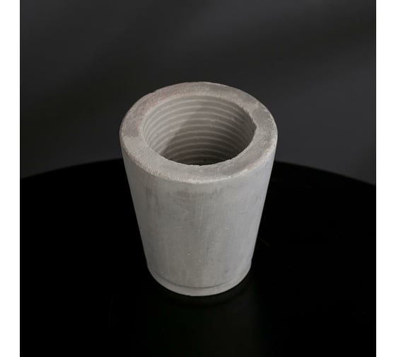 Малое кашпо-стаканчик из бетона СИМАЛЕНД Стиль серое, 8x9.5 см 5359684