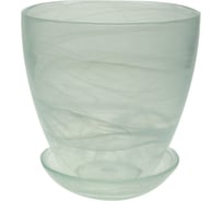 Никольский завод светотехнического стекла Горшок споддоном Шифон №3 белый, 145х155 мм 013677