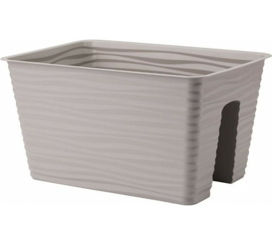 Кашпо с креплением на перила FormPlastic SAHARA 4460-051 40х27х21 см, 13 л, жемчужно-коричневое 065621 1