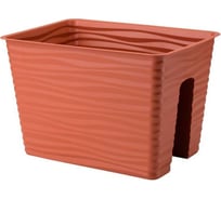 Кашпо с креплением на перила FormPlastic SAHARA 4450-010 27х27х21 см, 8.35 л, терракотовое 065614