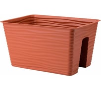 Кашпо с креплением на перила FormPlastic SAHARA 4460-010 40х27х21 см, 13.2 л, терракотовое 065618