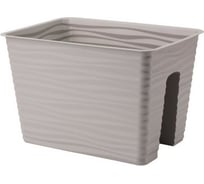 Кашпо с креплением на перила FormPlastic SAHARA 4450-051 27х27х21 см, 8 л, жемчужно-коричневое 065617