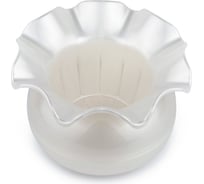 Цветочный горшок для фиалок АКИБИ АЛЕНЬКИЙ ЦВЕТОЧЕК белый перламутр ПИ-20-1ТХ