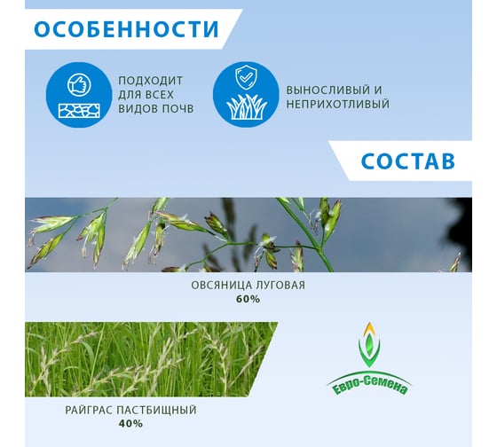 Семена газонной травы Абсолют Грин Парковая 10 кг 742 4627129770995