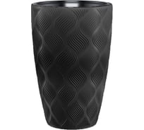 Кашпо с вкладышем FormPlastic 4730 084 Flow Slim 38.5х58 см, 51/13.7 л, черный 065246