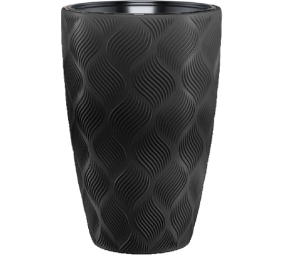 Кашпо с вкладышем FormPlastic 4730 084 Flow Slim 38.5х58 см, 51/13.7 л, черный 065246
