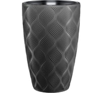 Кашпо с вкладышем FormPlastic 4730 014 Flow Slim 38.5х58 см, 51/13.7 л, антрацит 065244