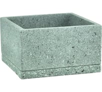 Цветочный горшок Сады Аурики NK12 7 серый, низкий, композитный материал, 15х15х9 см 066311