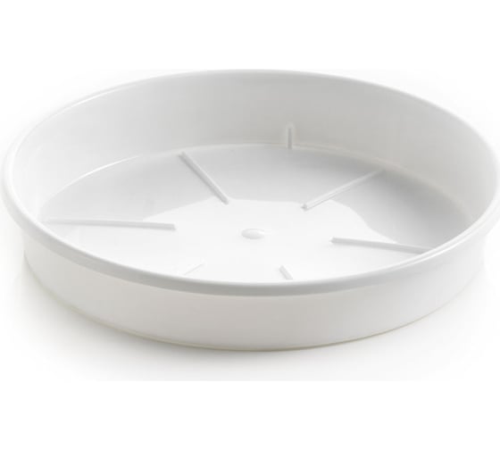 Поддон Teraplast PLATO диам. 16 см, высота 2.7 см, белый 08086016022 1