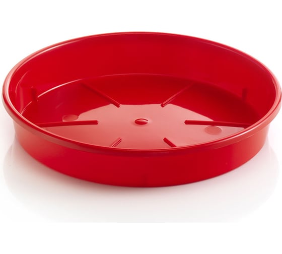 Поддон Teraplast PLATO диам. 20 см, высота 3.3 см, красный 08086020010