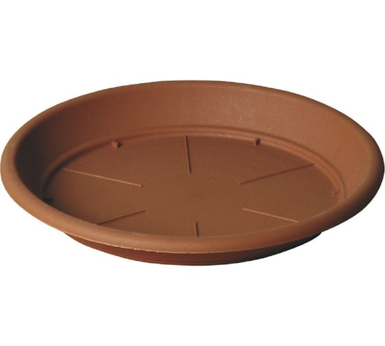 Поддон Teraplast SOTTOVASO CLASSIC диам. 28 см, высота 4.1 см, коричневый 01011028001 1