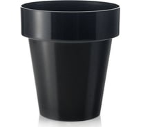 Горшок Teraplast PORTO диам. 20 см, высота 21.5 см, черный 08083020006