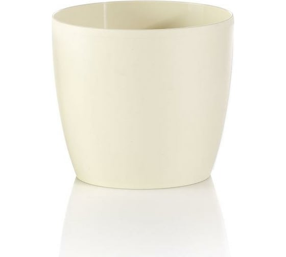Кашпо Teraplast MADEIRA диам. 18 см, высота 16.2 см, кремовое 08017018008 1