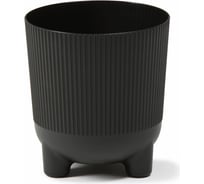 Кашпо на ножках LAMELA Sp.z o.227 ARIA eco recycle jumper 18х19.5 см, черное 066205