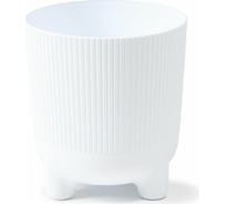 Кашпо на ножках LAMELA Sp.z o.227 ARIA eco recycle jumper 18х19.5 см, белое 066206