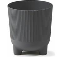 Кашпо на ножках LAMELA Sp.z o.226 ARIA eco recycle jumper 16х17.5 см, антрацит 066204