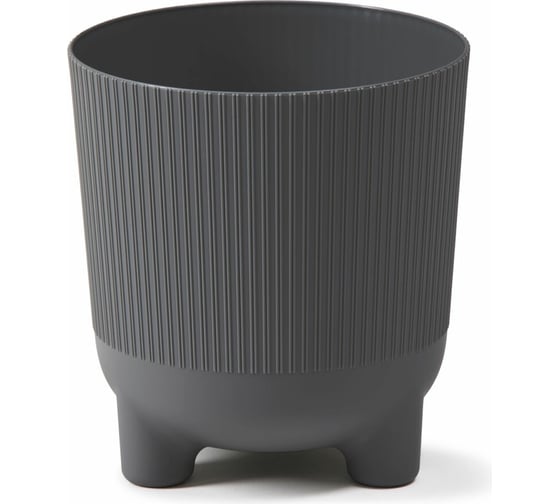 Кашпо на ножках LAMELA Sp.z o.226 ARIA eco recycle jumper 16х17.5 см, антрацит 066204 1