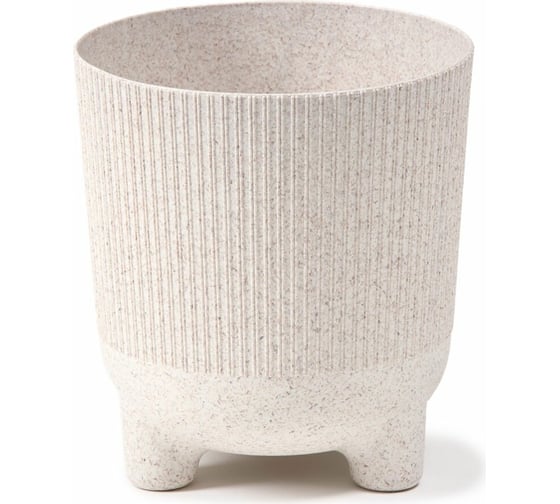 Кашпо на ножках LAMELA Sp.z o.221 ARIA eco wood jumper 18х19.5 см, белое 066189