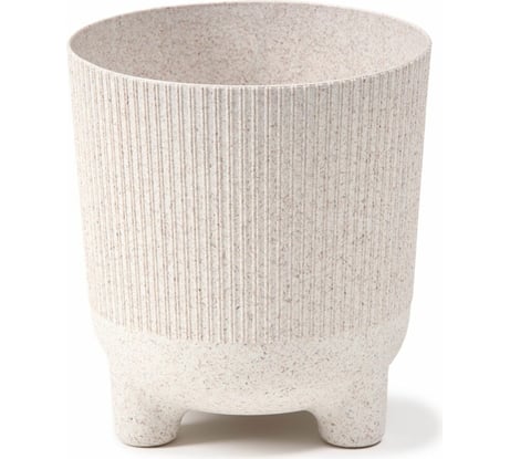 Кашпо на ножках LAMELA Sp.z o.220 ARIA eco wood jumper 16х17.5 см, белое 066185