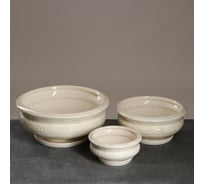 Набор горшков СИМАЛЕНД Плошка 3 шт., 9 л,4.5 л,1.5 л белый 3685588