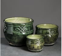 Набор горшков СИМАЛЕНД Афина 3 шт., зеленый 12 л, 5 л, 2 л 5362376