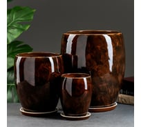 Набор горшков СИМАЛЕНД Весна 3 шт., коричневый, 15 л, 5.5 л, 1.5 л 7547508