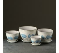 Набор горшков СИМАЛЕНД Роспись венеция подснежники, 1 л, 2 л, 3.8 л, 5.4 л 6996388