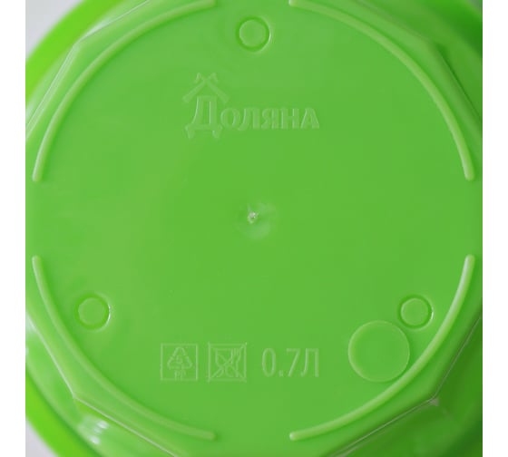 Горшок для цветов Доляна Эрика 0.7 л, зеленый 1345254