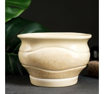 Горшок цветочный СИМАЛЕНД Домик в деревне №3 1 сорт, бежевый 7892875