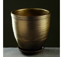 Горшок цветочный с поддоном СИМАЛЕНД Золото 8 л 6912634