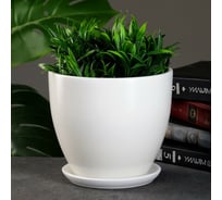 Горшок цветочный СИМАЛЕНД Колор гейм белый, 2.9 л 7723876