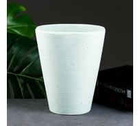 Горшок цветочный СИМАЛЕНД Конус высокий квадрат, зелёный, 2.2 л, бетон 7858903