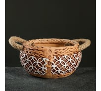 Кашпо СИМАЛЕНД Корзина, кружево, 0.8 л 7486986