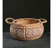 Кашпо СИМАЛЕНД Корзина, кружево, широкая, 5.6 л 7486984