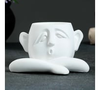 Кашпо-органайзер СИМАЛЕНД Полит белое, 8.5 см 7503627