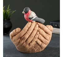 Кашпо-органайзер СИМАЛЕНД Снегирь в руках 0.7 л, 18x18x15 см 7476749