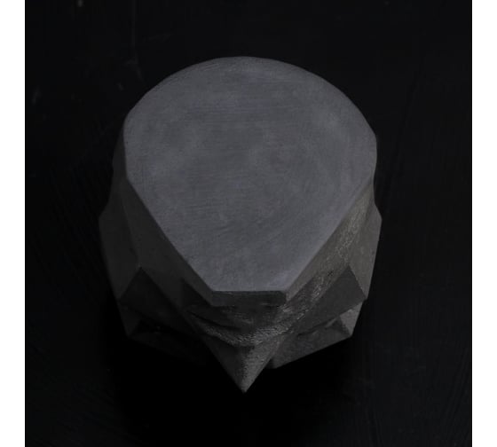 Полигональное кашпо из гипса СИМАЛЕНД Голова чёрное, 11x13 см 5270827