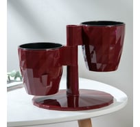 Многоярусное кашпо СИМАЛЕНД Ruby бордовое 5188458