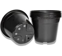 Горшок для рассады PERFECTO LINEA круглый, 130x130x105 мм, черный 22310