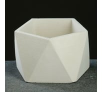Кашпо СИМАЛЕНД Пятиугольник 9x6 см, белое 1063483