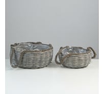 Набор кашпо СИМАЛЕНД 27x12 см, 20x10 см, ива 6961584