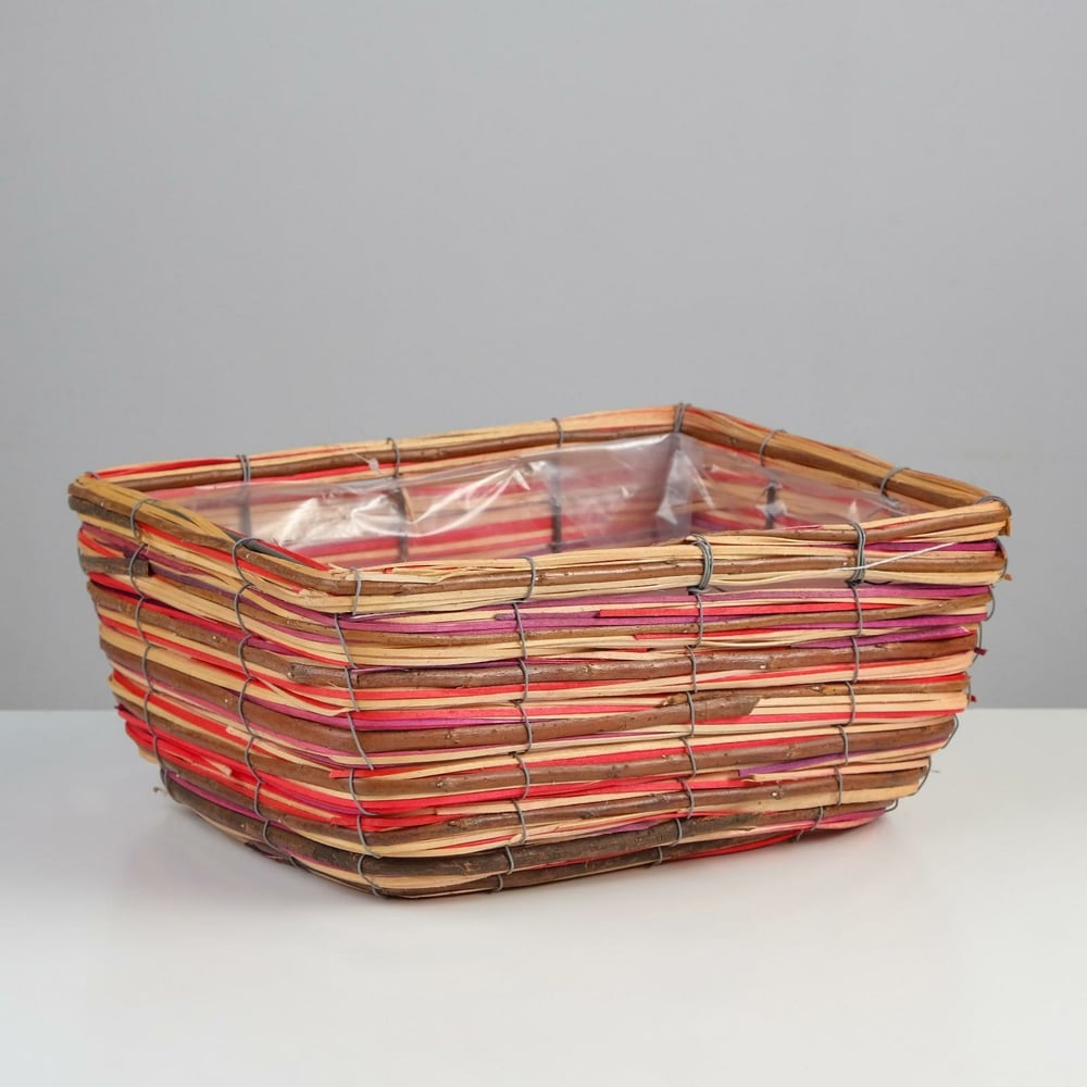 Кашпо СИМАЛЕНД 30x24x14 см, ива 6961576 - выгодная цена, отзывы ...