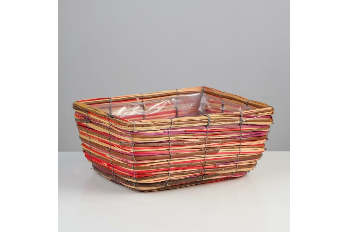 Кашпо СИМАЛЕНД 30x24x14 см, ива 6961576 - выгодная цена, отзывы ...