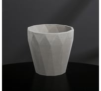 Кашпо из гипса СИМАЛЕНД Полигональ серое, 10.5x11 см 5359653