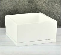 Горшок Сады Аурики NK11 7 Белый низкий 15х15х9 см 066562