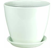 Горшок Сады Аурики ГЛ 01 3 бутон Глянец белый, керамика, 18 см, 4 л 060220